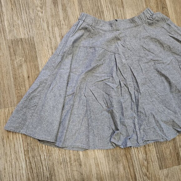 Vtg 1849 Authentic Ranchwear Skirt Womens M Chambray Elastic Waist Cowgirl Boho - Picture 4 of 9